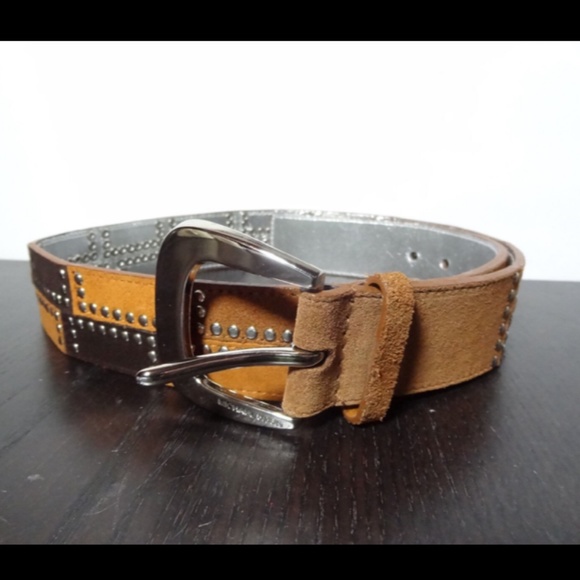 Michael Kors Suede Leather Studded Patchwork Belt - Small main image 7